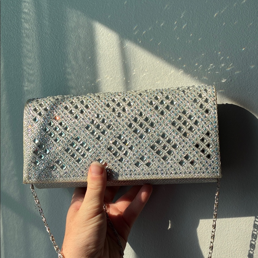 Elegant Silver Clutch Bag